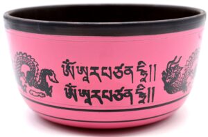 Bol Chantant Tibétain Aluminium Dragon Rose 850g