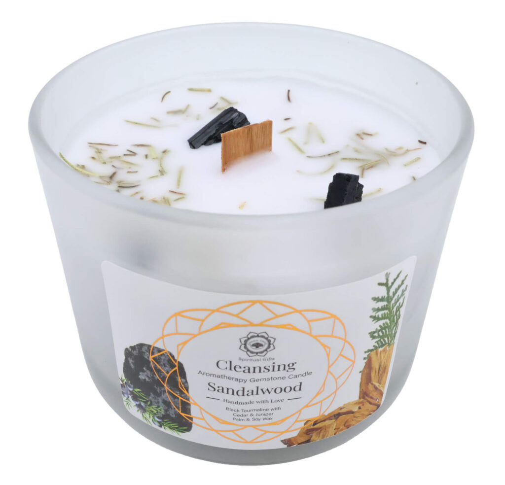 Bougie Green Tree &lsquo;Nettoyage&rsquo; Tourmaline Noire + Santal 256g