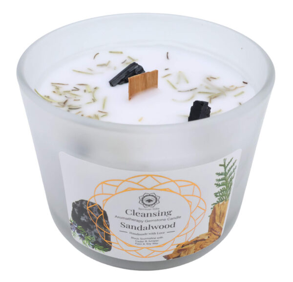 Bougie Green Tree ‘Nettoyage’ Tourmaline Noire + Santal 256g