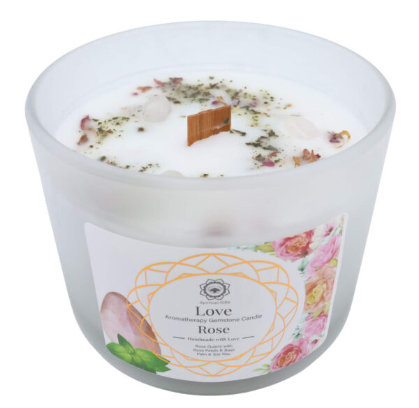 Bougie Green Tree ‘Amour’ Quartz Rose + Rose 256g