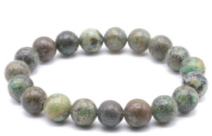 Bracelet Turquoise Africaine perles 10mm