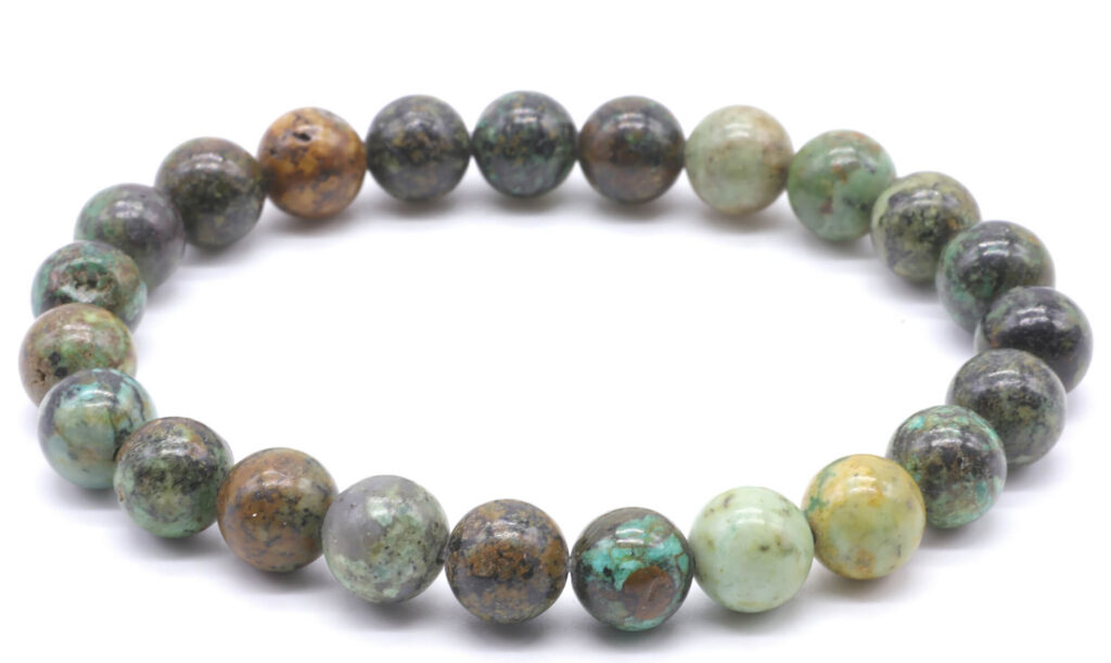 Bracelet Turquoise Africaine perles 8mm