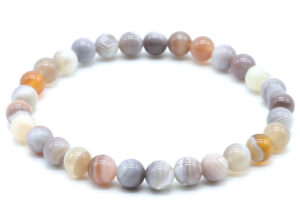 Bracelet Agate Bostwana 'AA' perles 6mm