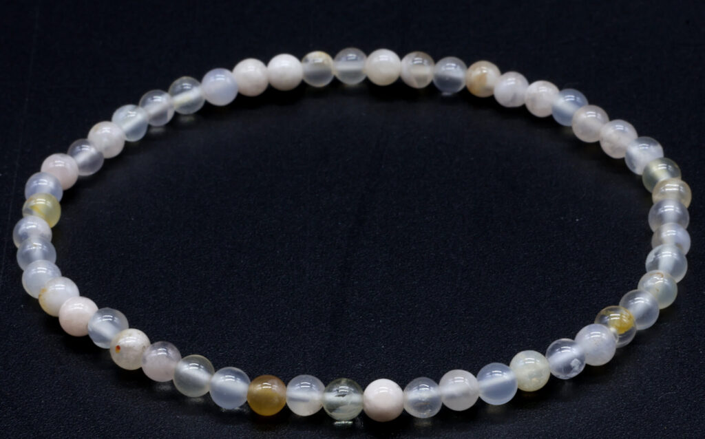 Bracelet Agate Cerise perles 4mm