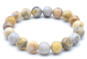 Bracelet Agate Crazy Lace perles 10mm