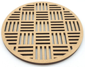 Plaque Bois Motif Neutre 10cm