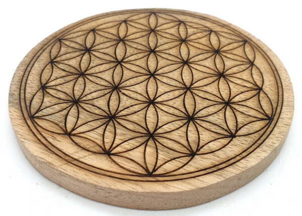 Dessous de Table Bois Fleur de Vie 20cm