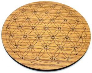 Plaque Bois Pleine Fleur de Vie 10cm