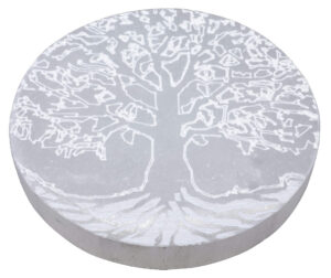 Plaque Selenite Arbre de Vie Fin 10cm