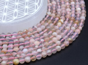 Perles Agate Cerise 6mm sur fil 40cm