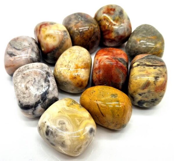 Agate Crazy Lace &lsquo;A&rsquo; roulées 200g