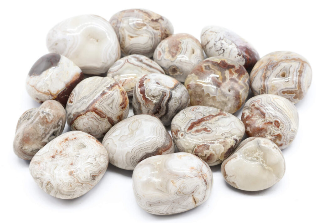 Agate Crazy Lace &lsquo;A&rsquo; Australie roulées 200g