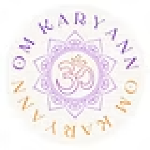 Logo Om Karyann — mandala lavande et or